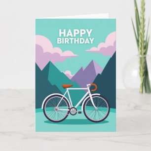 Witte Fiets Verjaardagskaart Kaart