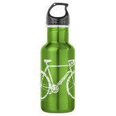 witte fiets waterfles  (Voorkant)