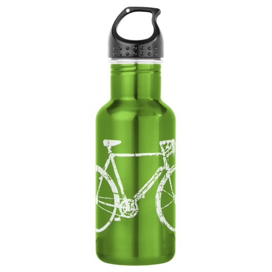 witte fiets waterfles  (Voorkant)