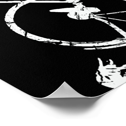 witte fietsen koel decor poster (Hoek)