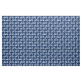 Witte Fietsen Patroon op Navy Blue Stof (Fat Quarter)