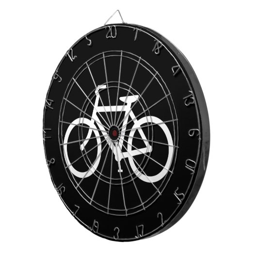 Witte fietsroute dartbord (Voorkant Rechts)