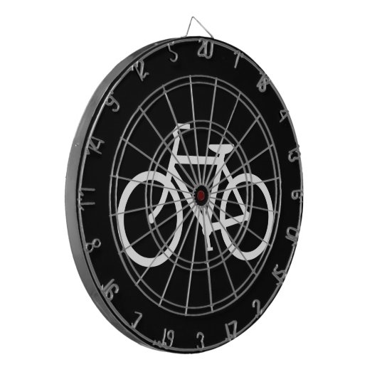 Witte fietsroute dartbord (Voorkant Links)