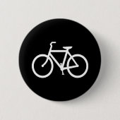 Witte fietsroute ronde button 5,7 cm (Voorkant)