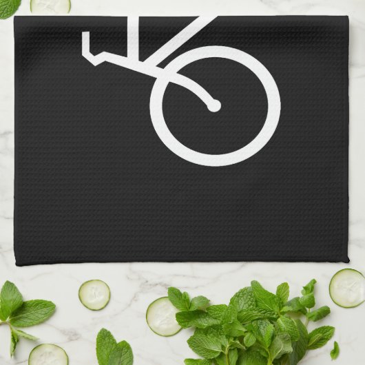 Witte fietsroute theedoek (Gevouwen)