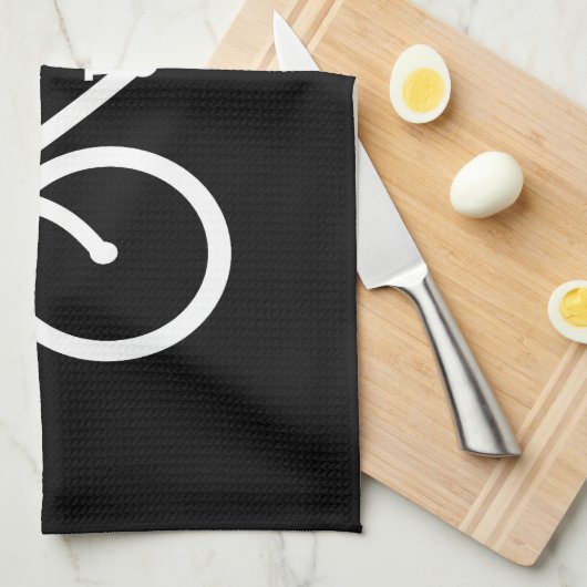 Witte fietsroute theedoek (Quarter Fold)