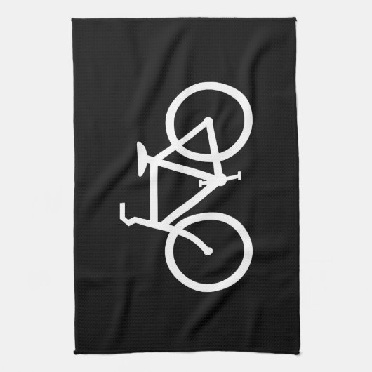 Witte fietsroute theedoek (Verticaal)