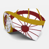 Witte fietswielen stropdas (Opgerold)