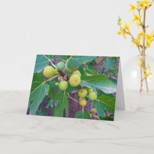 Witte figuren op boomkaart kaart (Gele Bloem)