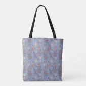 Witte figuren tote bag (Achterkant)