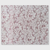 Witte, fijne elegante kant textuur met naadloze be cadeaupapier (Vlak)