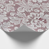 Witte, fijne elegante kant textuur met naadloze be cadeaupapier (Hoek)