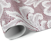 Witte, fijne elegante kant textuur met naadloze be cadeaupapier (Rol Hoek)