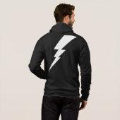 Witte Flash-bliksembolt Hoodie (Achterkant volledig)
