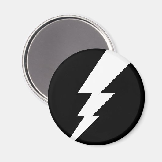 Witte Flash-bliksembolt Magneet (Voorkant / Achterkant)