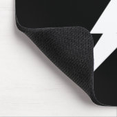 Witte Flash-bliksembolt Muismat (Hoek)