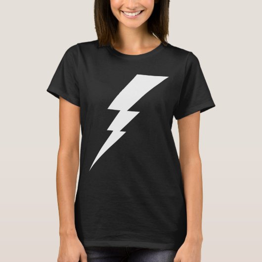 Witte Flash-bliksembolt T-shirt (Voorkant)