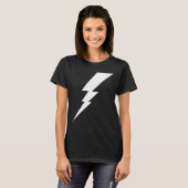 Witte Flash-bliksembolt T-shirt (Voorkant volledig)