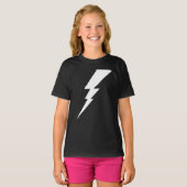 Witte Flash-bliksembolt T-shirt (Voorkant volledig)