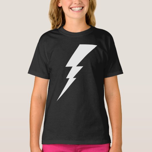 Witte Flash-bliksembolt T-shirt (Voorkant)