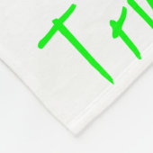 Witte fleece deken kleurrijke heldere naamcollage (Hoek)