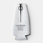 Witte fles voor bedrijfsmerk flesjeskoeler (Achterkant)