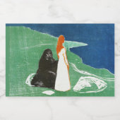 Witte flesetiket likeurfles etiket (Enkel label)