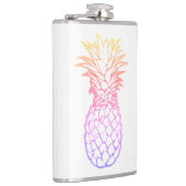 Witte flesje van Girly Faux Glitter Pineapple 8oz Heupfles (Rechts)