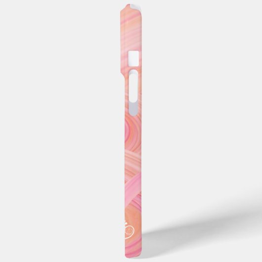 Witte flessen boven Roze en Perzikspieren Case-Mate iPhone Case (Achterkant / Links)