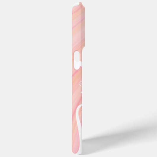 Witte flessen boven Roze en Perzikspieren Case-Mate iPhone Case (Achterkant / Rechts)
