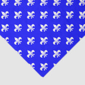 Witte Fleur-de-lis op Blauw Tissuepapier (Detail)
