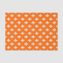 Witte Fleur-de-lis op Oranje