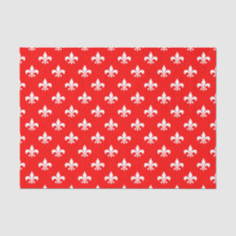 Witte Fleur-de-lis op Rood Tissuepapier