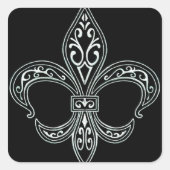 Witte Fleur De Lis Sticker (Voorkant)