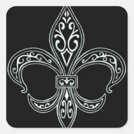 Witte Fleur De Lis Sticker