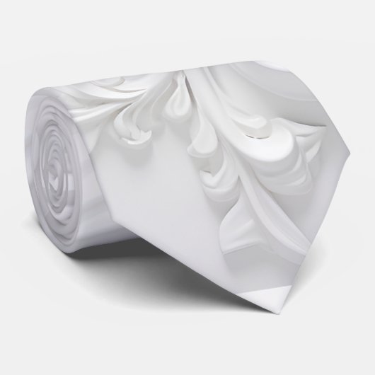 Witte Fleur des Lis stropdas (Opgerold)