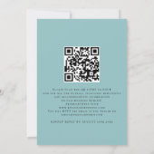 Witte flora Eucalyptus QR Code Weddenschap Kaart (Achterkant)