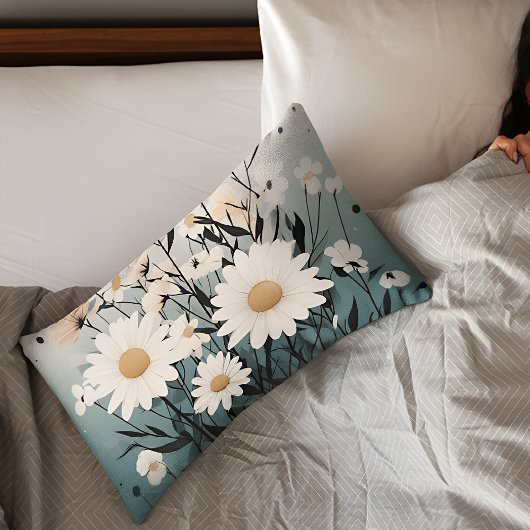 Witte Floral Blue Elegance Kussensloop