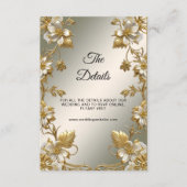 Witte Floral Goud  Detail Behuizing Kaart (Voorkant)
