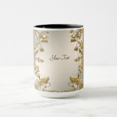 Witte Floral Goud  Mok (Midden)