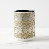 Witte Floral Goud Mok (Midden)