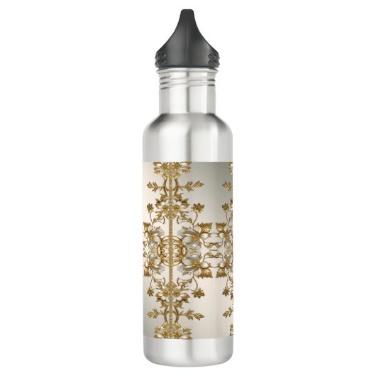 Witte Floral Goud  Waterfles (Links)