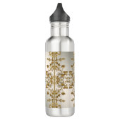 Witte Floral Goud Waterfles Waterfles (Links)