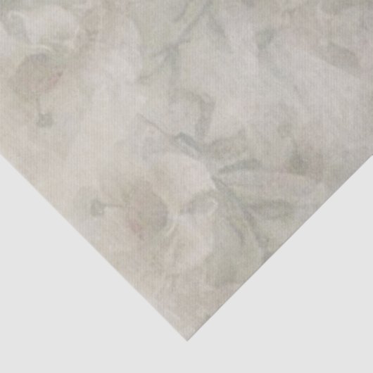 Witte Floral ontkoppeling Tissuepapier (Detail)