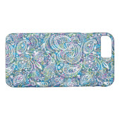 Witte Floral Paisley en kleurrijke achtergrond Case-Mate iPhone Case (Achterkant (Horizontaal))