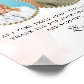 Witte Floral Parents of the Bride Gift Poster (Hoek)