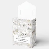 Witte Floral Swans Birds Elegant Wedding Bedankdoosjes (Geopend)