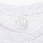 Witte florale ingegraveerde naam initialen geperso labels (Aangebracht)