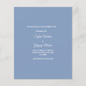  Witte florale kant stoffig blauw Budget (Achterkant)