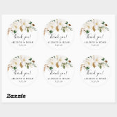 Witte florale magnolia greenery-gunst ronde sticker (Vel)